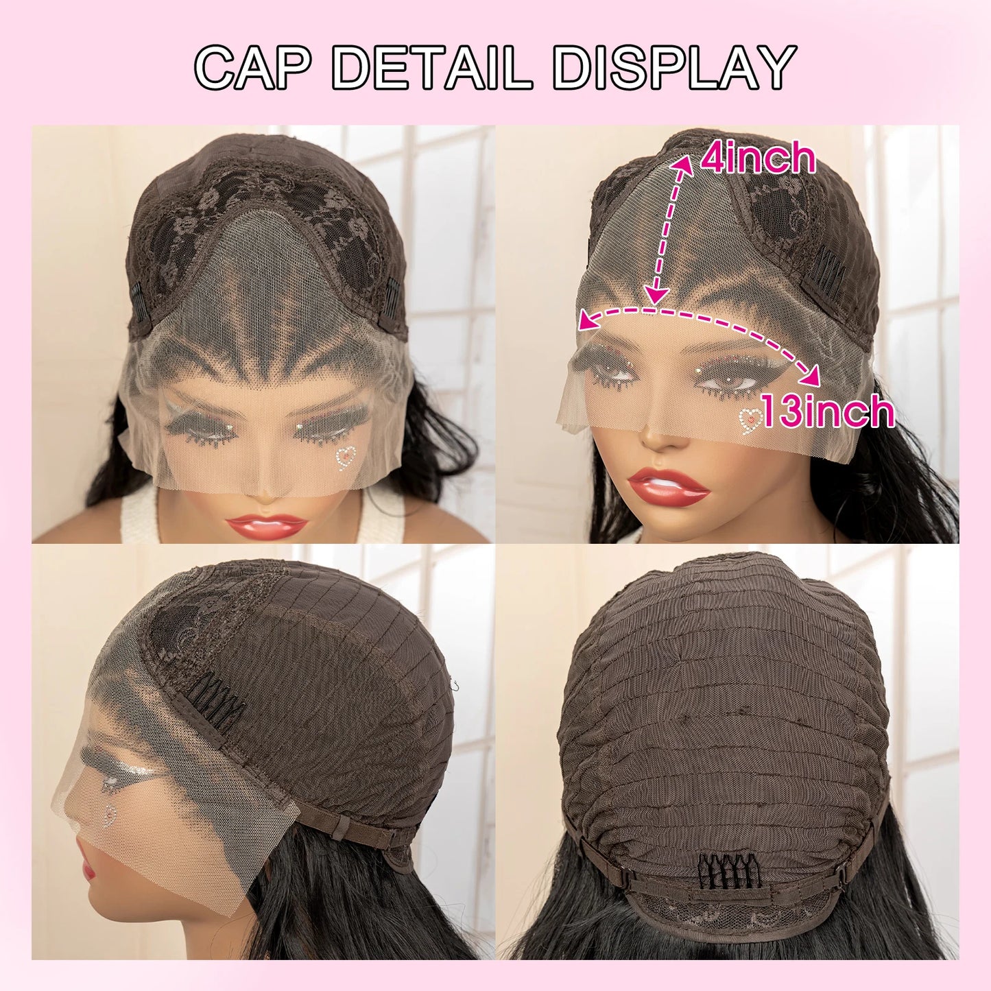 26 Inches Long Wavy Curly with Braids Synthetic Hair 13x4 Lace Front Wigs for Women Natural Color Wig for Daily Party Use