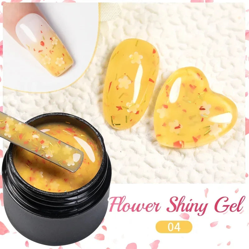 BOZLIN Chameleon Flake Gel Nail Polish Spring Color Sparkling Sequins Soak Off UV Glitter Gel Varnish Nail Art Decoration 5ML