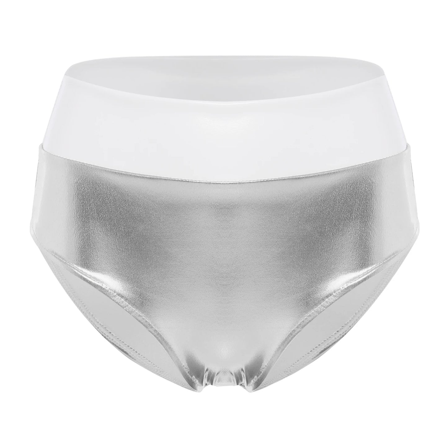 Women Metallic Shiny Booty Briefs Shorts for Pole Dancing Beach Pool Party Hot Pants Rave Party Clubwear Music Festival Bottoms