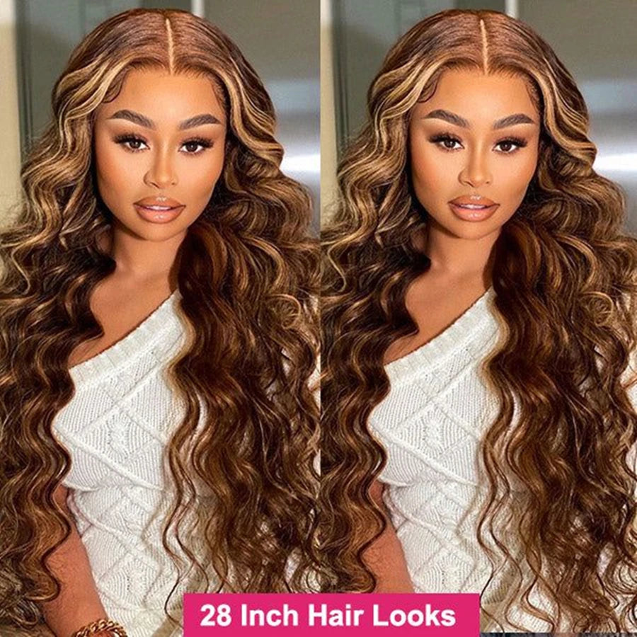 Highlight 13x6 Lace Front Wig Body Wave 13x4 Hd Lace Frontal Wig Colored Human Hair Wigs For Women Loose Deep Wave Cheap Wig