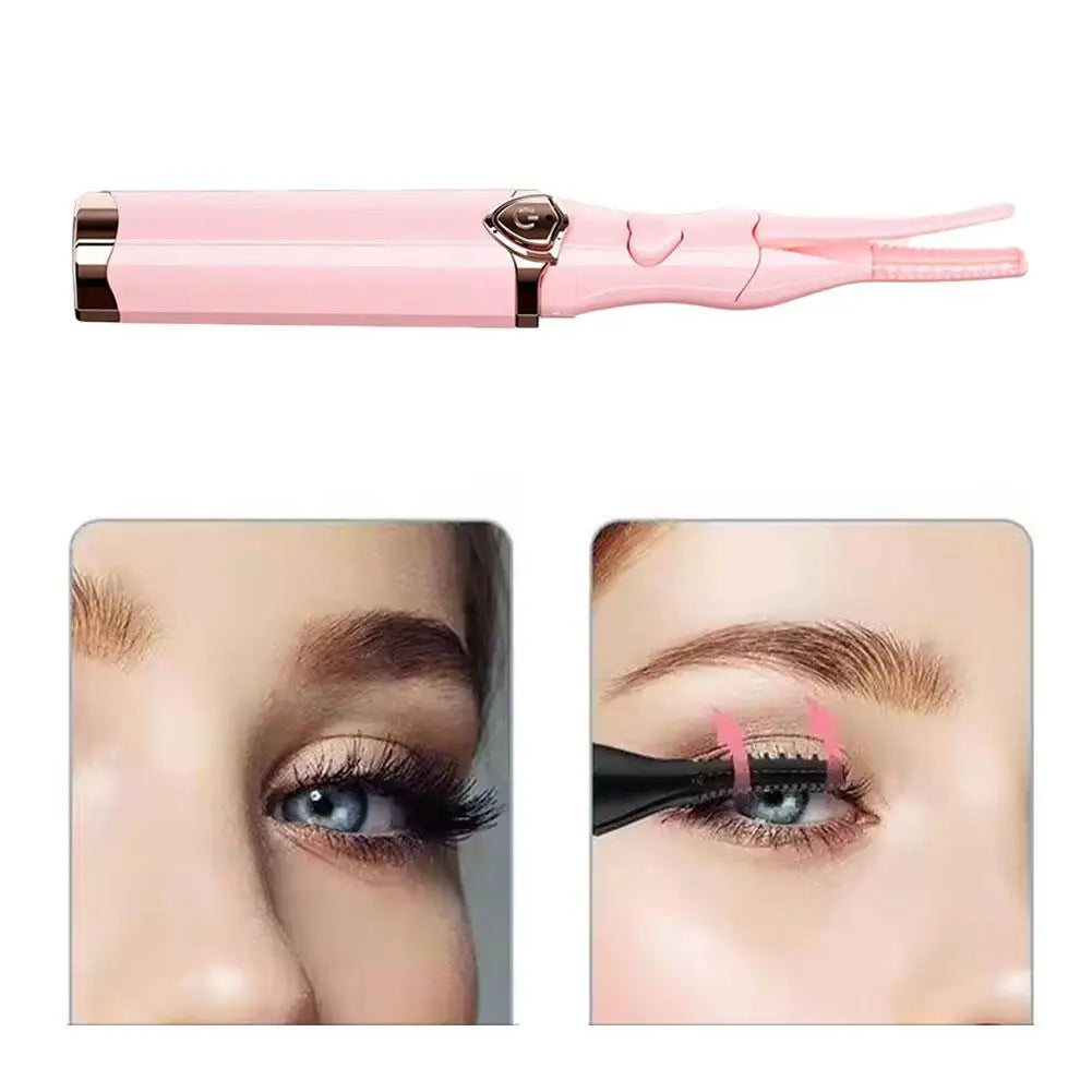 Electric Eyelash Curler Fast Heating Eyelash Curler Long-Lasting Eyelash Comb Professional Heated Curling Brush Makeup Tools