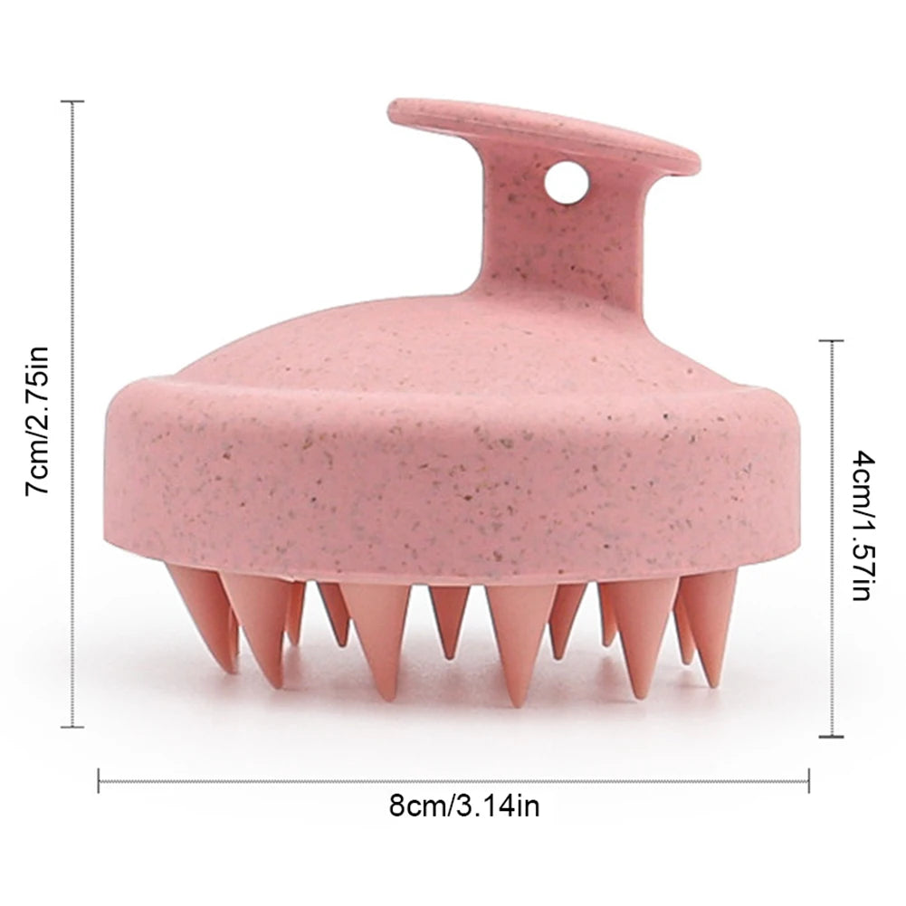 Scalp Stimulate Brush Head Massage Comb Salon Hairdressing Tool Bath Shower Brush with Handle Head Smooth Hair Massage Brush