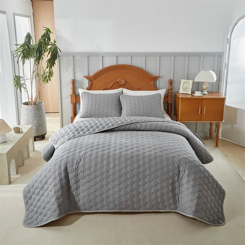 Soft Bedspreads Bed Coverlets for All Seasons Queen Quilt Bedding Set with Pillow Shams, Lightweight Quilts Queen Size Coverlet