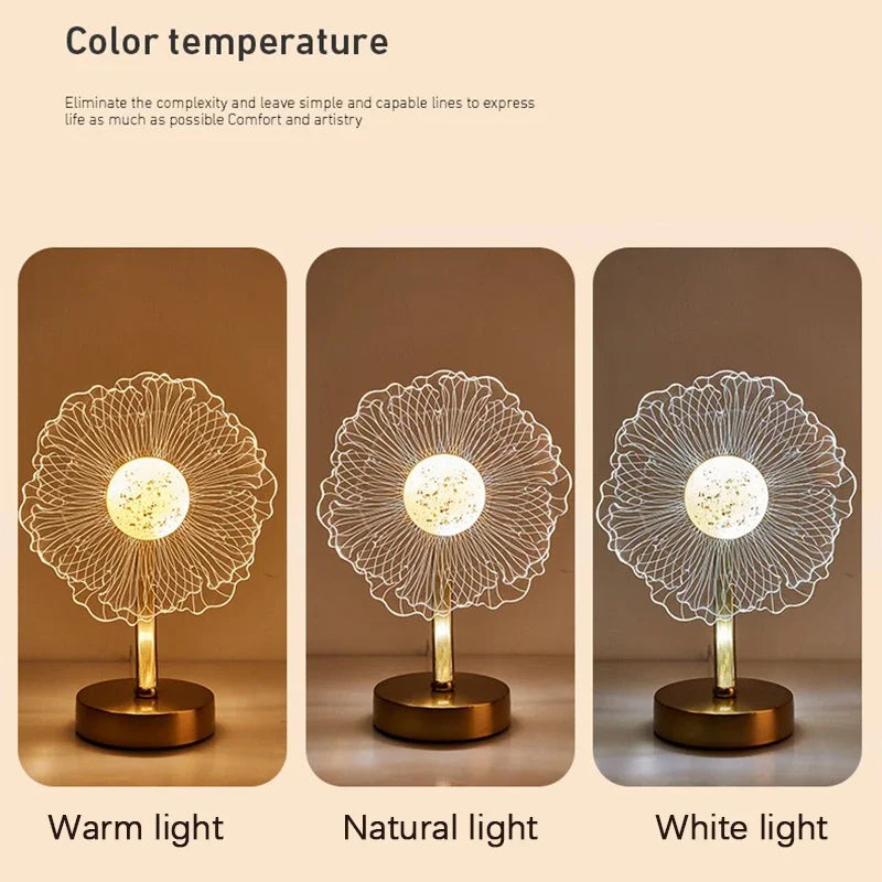Luxury Led Table Light Living Room Bedroom Bedside Home Interior Decorative Light USB Atmosphere Minimalist Deco Table Lamps 