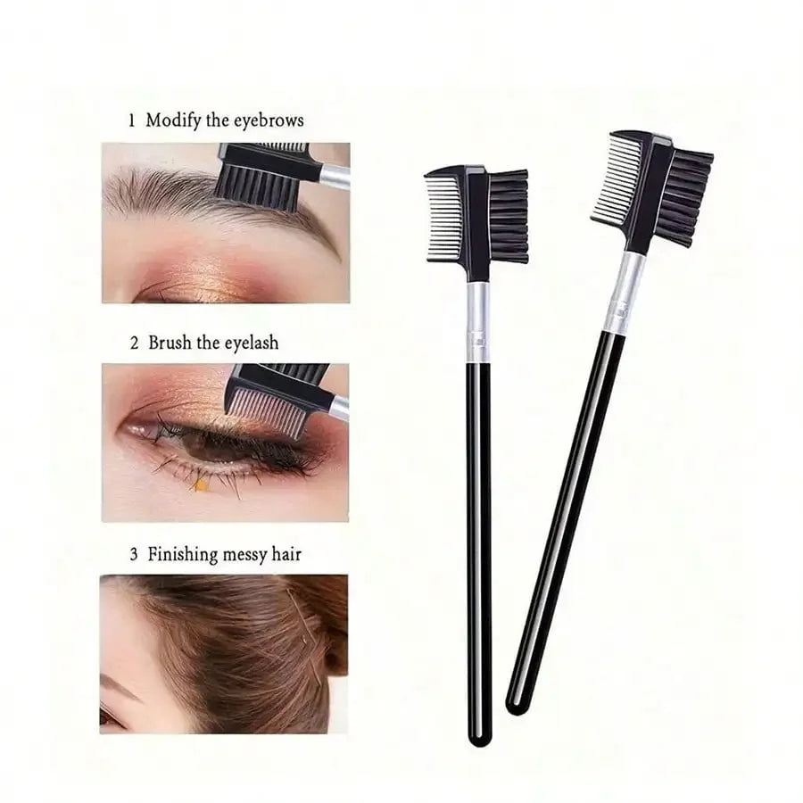 Eyebrow Brush,11-In-1 Eyelash Grooming Kit, Includes Eyelash Curler With Comb Separator, Eyelash Wand, 4 Silicone Refill Pads