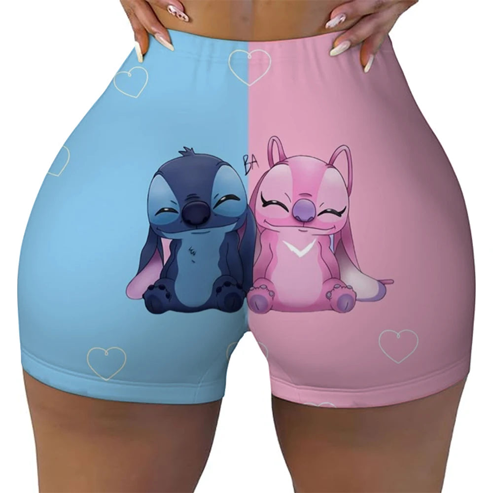 Lilo & Stitch New To Our Ohana Baby High Waist Yoga Short for Women Running Biker Fitness Workout Gym Sports Leggings