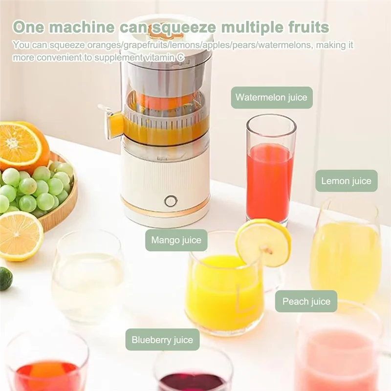 SOFT-Electric Citrus Juicer Rechargeable Orange Juicer Squeezer Electric Juicer For Orange Lemon Lime Grapefruit