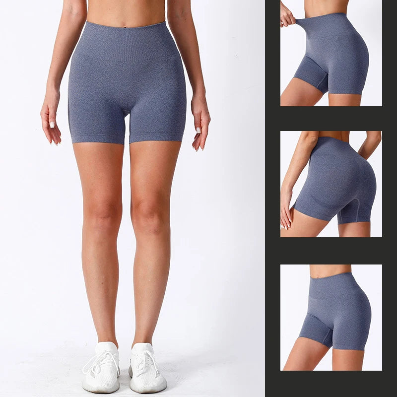High Waist Yoga Shorts for Women - Comfortable Stretchy Workout Running Sports Shorts - Tummy Control Fitness Gym Activewear