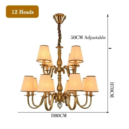Luxury Classic LED Chandelier Light Living Dining Room Bedroom Hanging Light Home Decor Special Rustic Suspension Luminaire