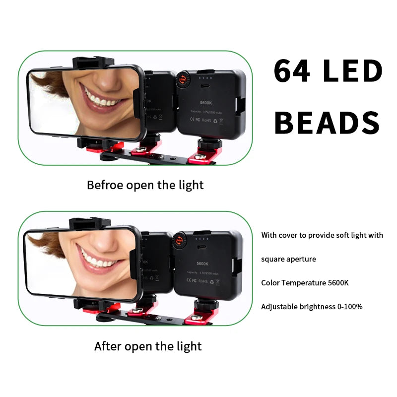 Portable Intraoral Filling Lamp Oral Lighting Brightness Adjustment Equipment Dental Fill Light LED Flash Mobile Photography