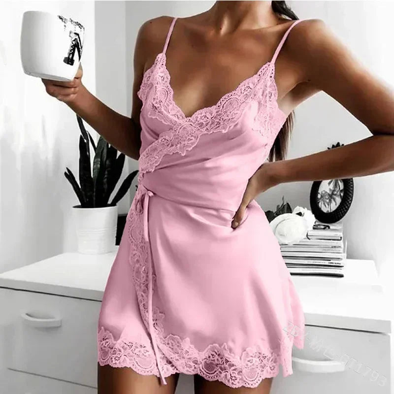 Sexy Underwear Sexy Underwear One-piece Short Nightdress Lace Lace Pajamas Nightdress Sexy Nightdress Womens Sleepwear