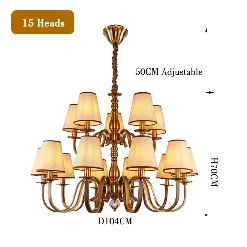 Luxury Classic LED Chandelier Light Living Dining Room Bedroom Hanging Light Home Decor Special Rustic Suspension Luminaire