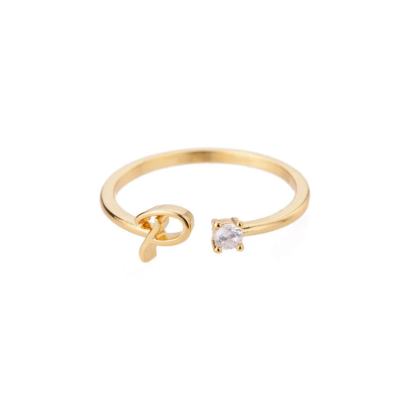 Tiny Initial Letter Rings For Women Stainless Steel A-Z Letters Adjustable Ring Female Christmas Aesthetic Jewelry bijoux femme