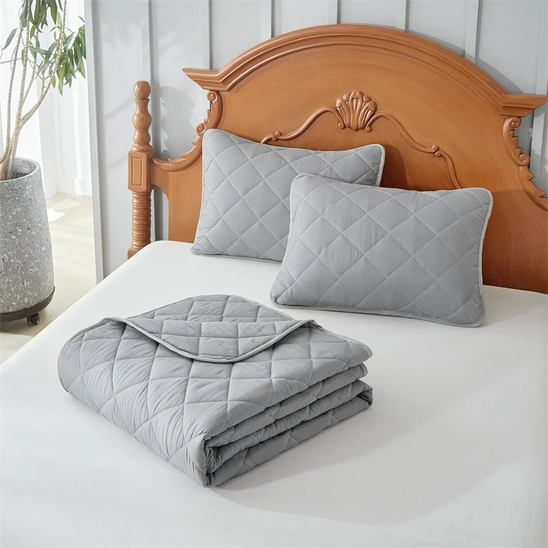 Soft Bedspreads Bed Coverlets for All Seasons Queen Quilt Bedding Set with Pillow Shams, Lightweight Quilts Queen Size Coverlet