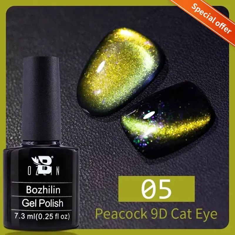 BOZLIN Chameleon Flake Gel Nail Polish Spring Color Sparkling Sequins Soak Off UV Glitter Gel Varnish Nail Art Decoration 5ML