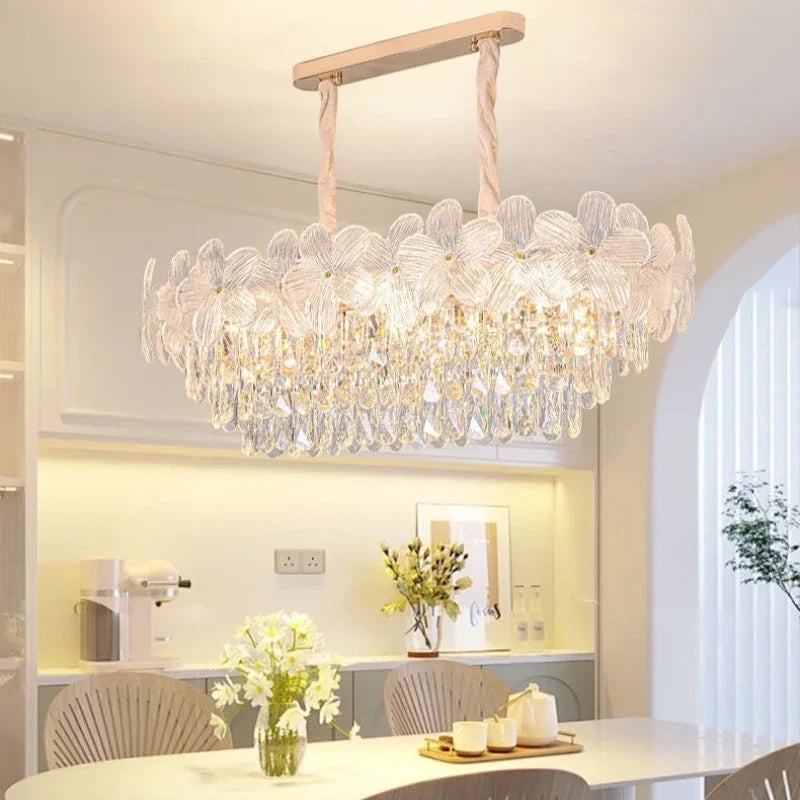 Luxury-lite crystal chandelier for grand living room main light French cream style for dining room and bedroom lighting fixtures