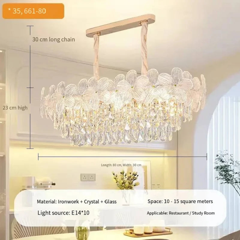 Luxury-lite crystal chandelier for grand living room main light French cream style for dining room and bedroom lighting fixtures