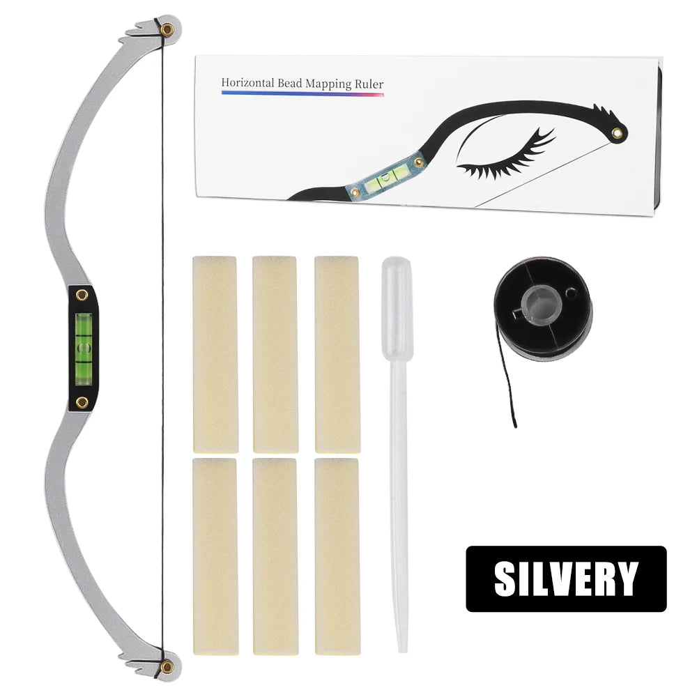 Eyebrow Shaping Kit Microblading Permannet Makeup Bow and Arrow Line Ruler Measuring Brow String Eyebrow Positioning Tool