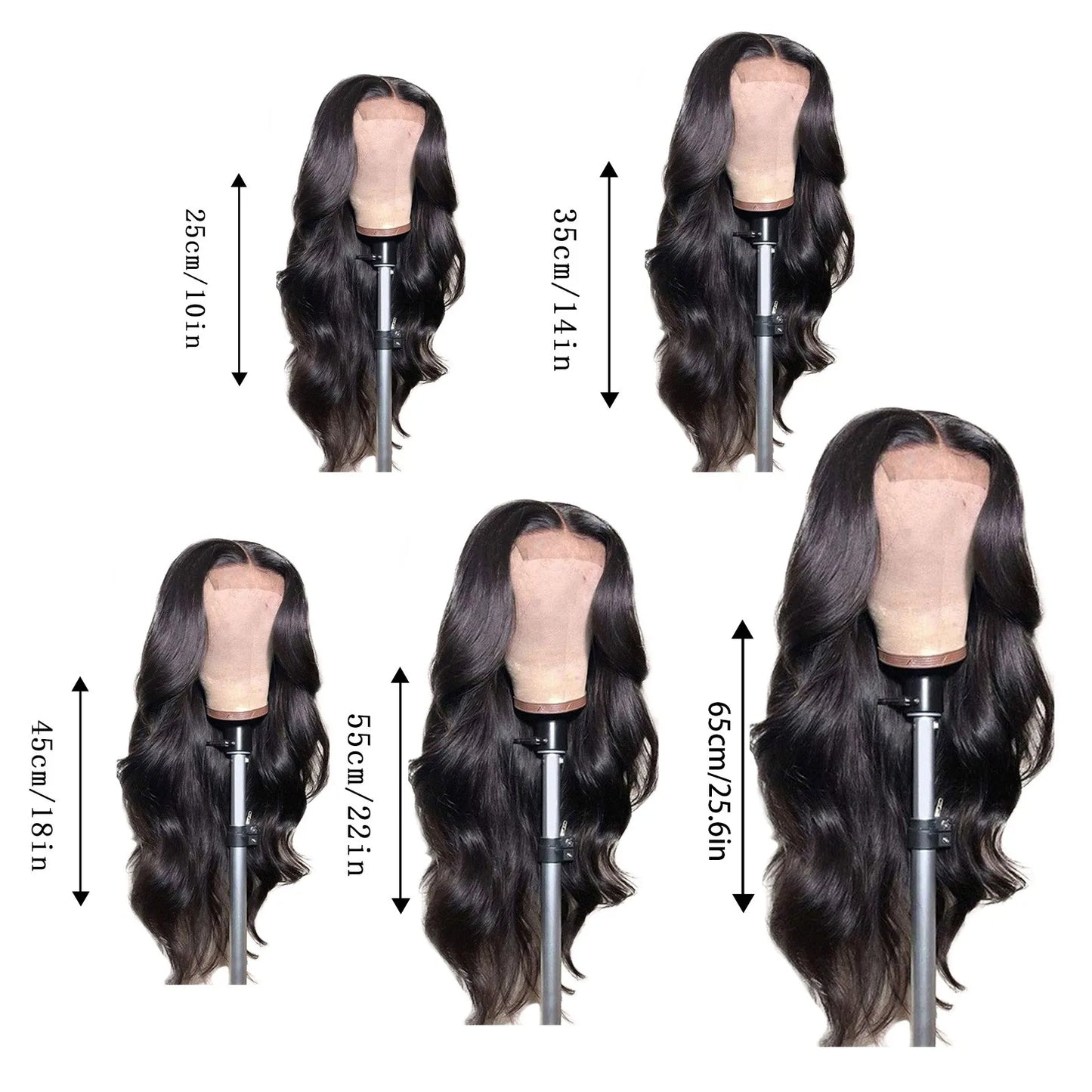 Premium Natural Black Wavy Synthetic Wig for Women Middle Part Curly Natural Looking 22 Inch Long Full Volume