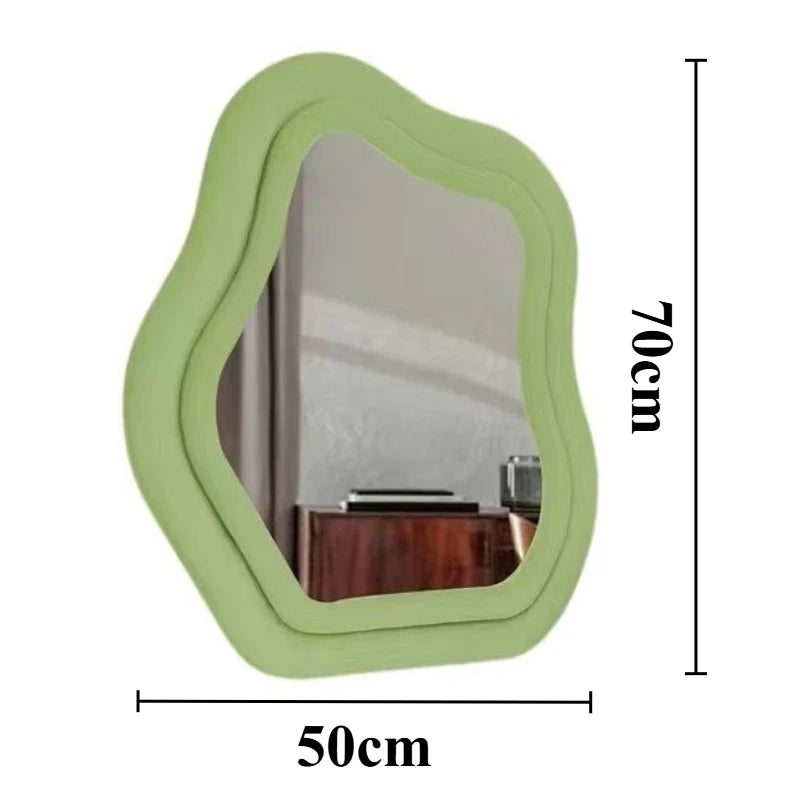 Modern Style Makeup Mirror Simple Hanging Mirrors Elegant Bright Wall Decorative Mirrors Living Room Aesthetic Wall Decorations
