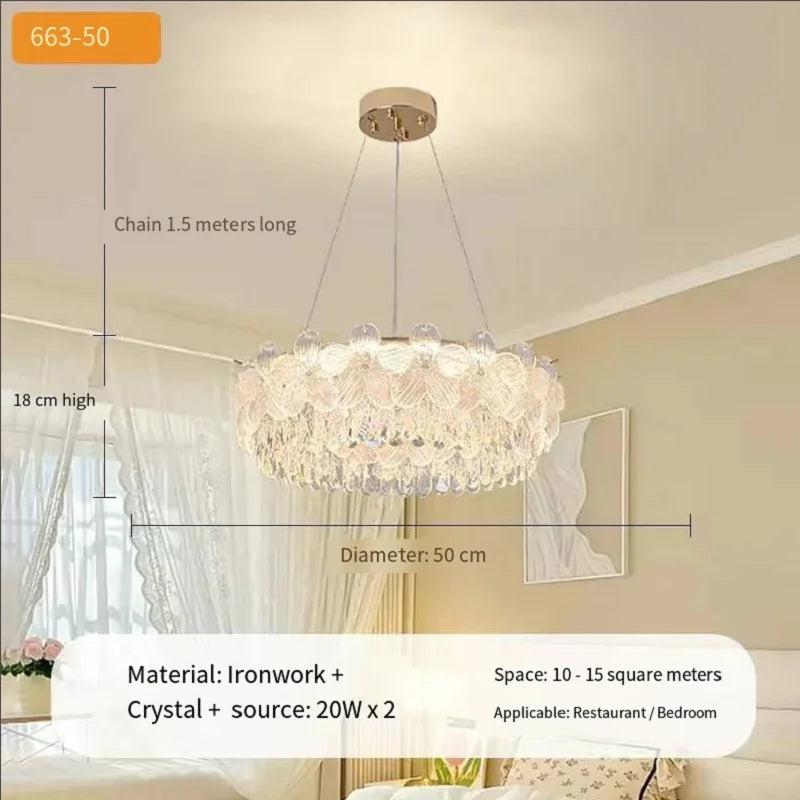 Luxury-lite crystal chandelier for grand living room main light French cream style for dining room and bedroom lighting fixtures