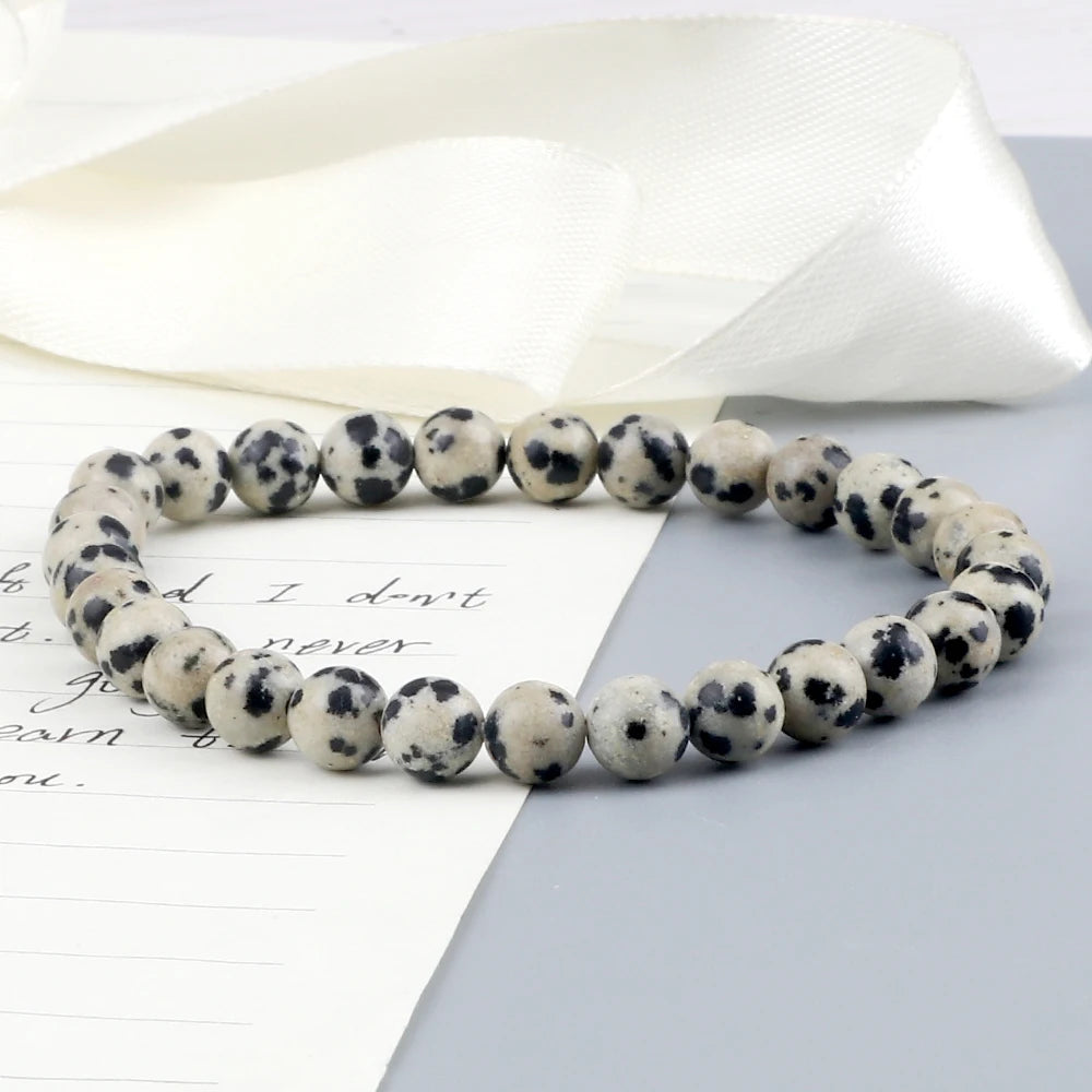4 6 8MM Natural Stone Beads Bracelets&Bangles For Men Women Original Reiki Health Protection Soul Jewelry Lovers Elastic Bangles