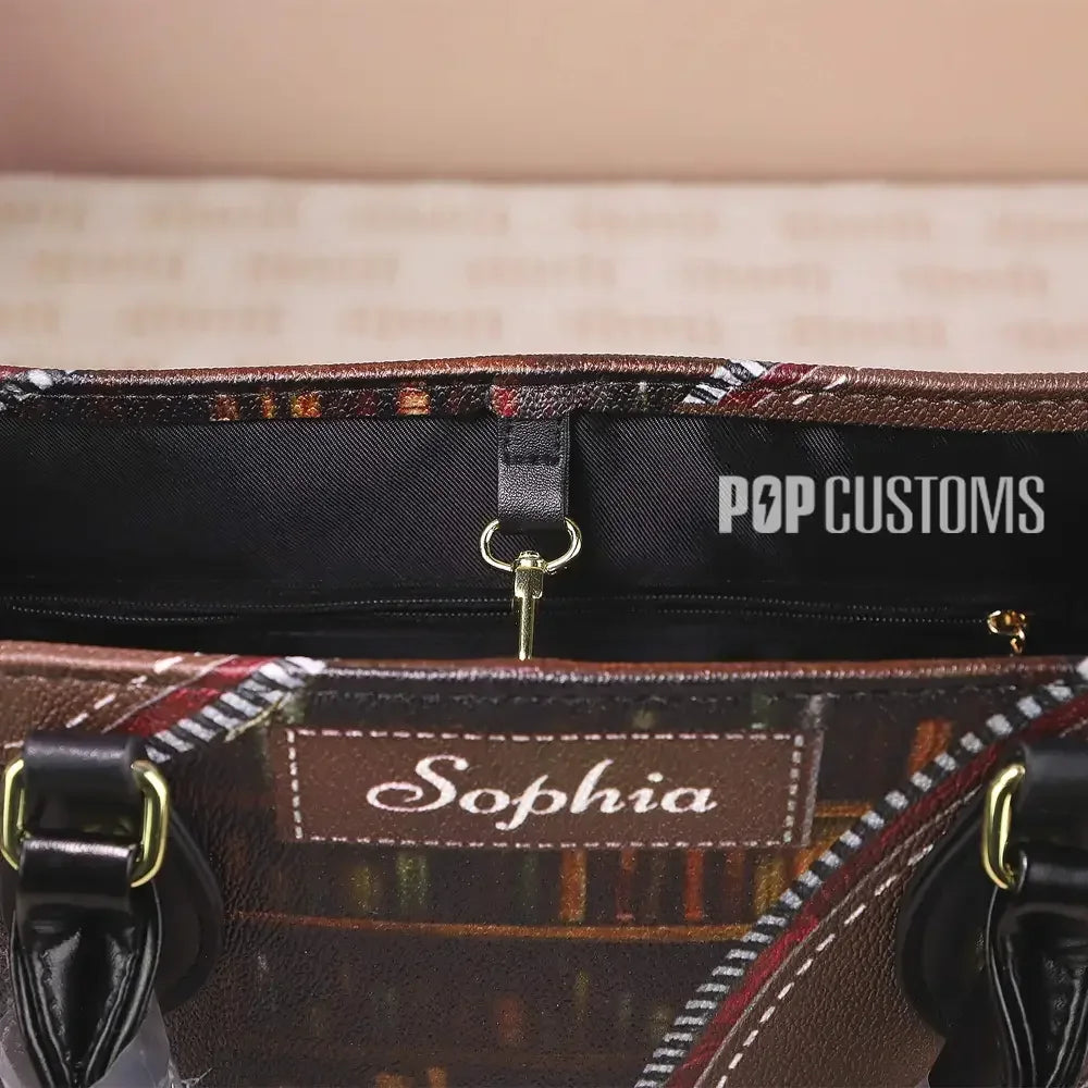 Personal Customize New Version Luxury Women PU Handbag Gift for Ladies with 2 Side Pocket Bag All Over Printing Customized Style