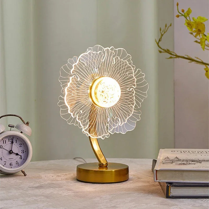 Luxury Led Table Light Living Room Bedroom Bedside Home Interior Decorative Light USB Atmosphere Minimalist Deco Table Lamps 