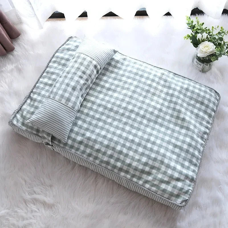 Cozy Sleeping Pet Cat Bed Cushion Soft Lounger Pet Bed House for Dogs Cats Sofa Warm Puppy Kennel Mat Dog Mattress Pet Supplies