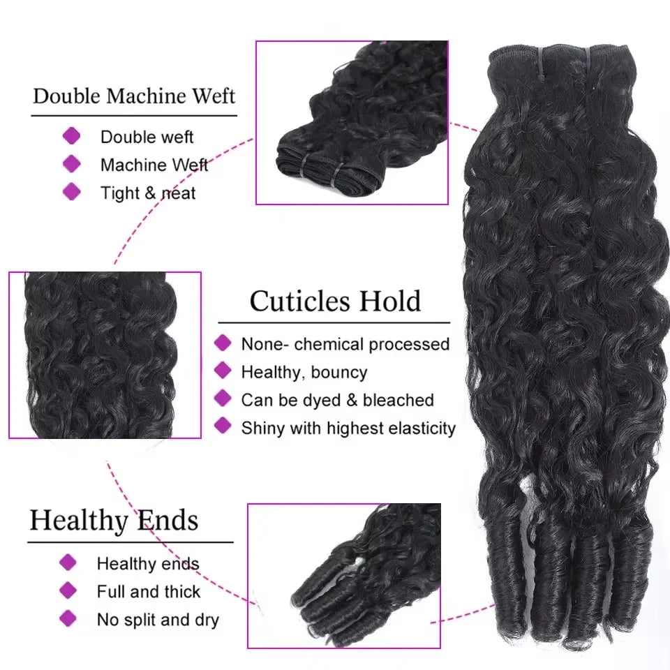 Burmese Curly Hair Bundles Raw Virgin Curly Bundles Human Hair Water Wave Human Hair Bundles Pixie Curls Bundles