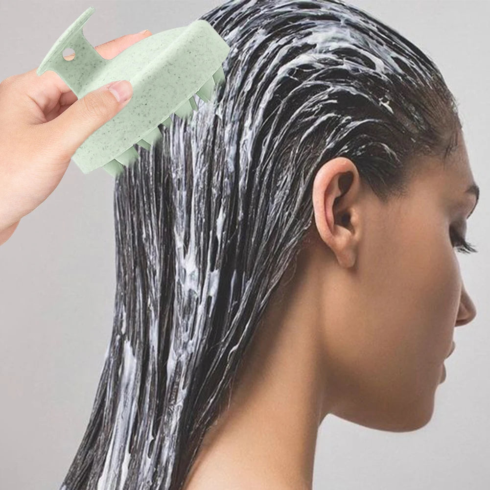 Scalp Stimulate Brush Head Massage Comb Salon Hairdressing Tool Bath Shower Brush with Handle Head Smooth Hair Massage Brush