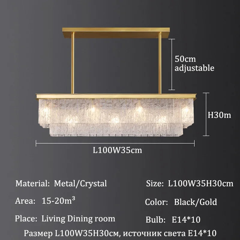 Luxury Crystal Led Chandelier Ceiling Lights for Living Room Modern Golden Pendant Hanging Lighting Lamps Pendant Light Fixtures