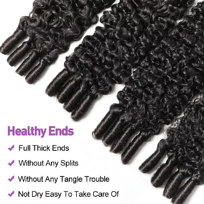 Burmese Curly Hair Bundles Raw Virgin Curly Bundles Human Hair Water Wave Human Hair Bundles Pixie Curls Bundles