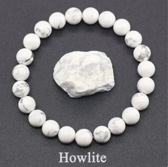 Natural Stone Beaded Elastic Bracelet