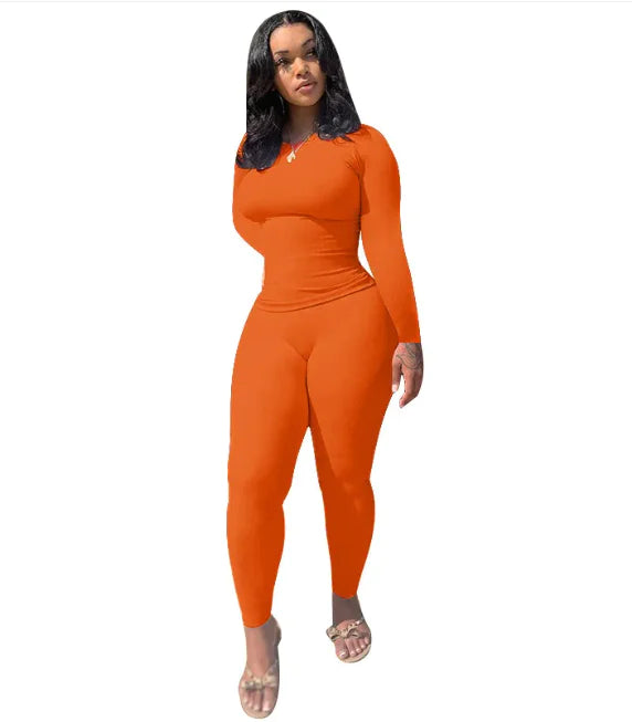 Plus Size High-Elastic Striped Sports Set