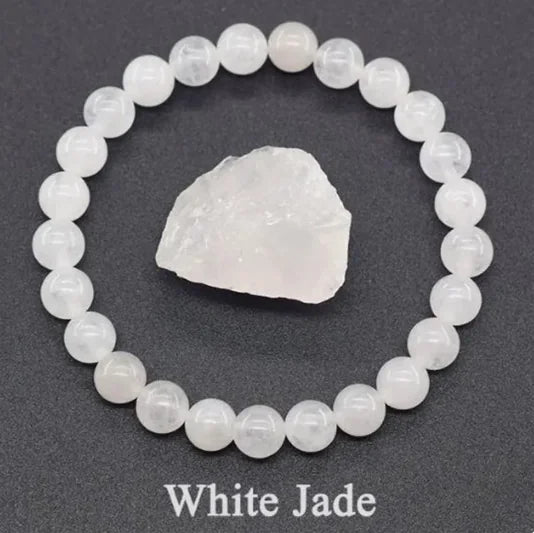 Natural Stone Beaded Elastic Bracelet