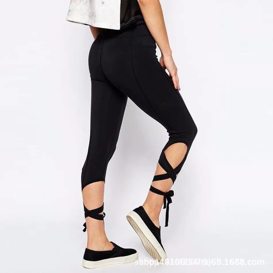 Women's High-Waisted Cutout Leggings for Casual Wear