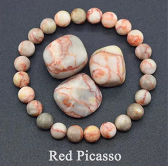 Natural Stone Beaded Elastic Bracelet