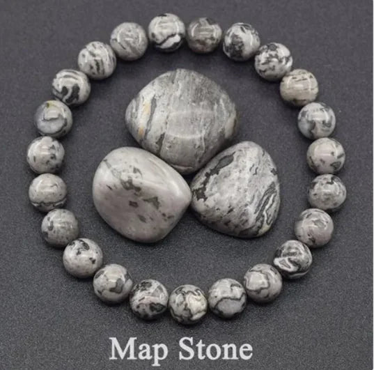 Natural Stone Beaded Elastic Bracelet