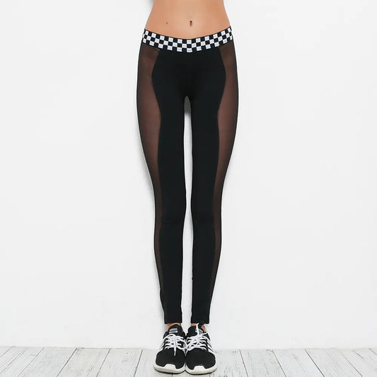 Plus Size Women's Yoga Mesh Leggings