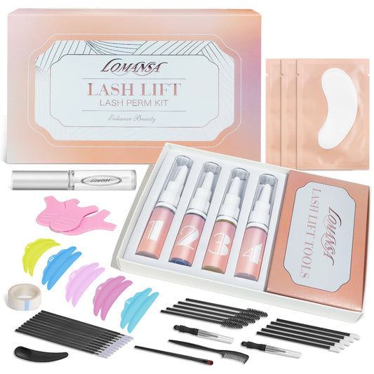 Lomansa 8-12 Mins Lash Lift Kit Eyebrow Lamination Kit Lifting Curling EyeLash Lift For HomeUse Brow Lamination Kit Makeup Tool