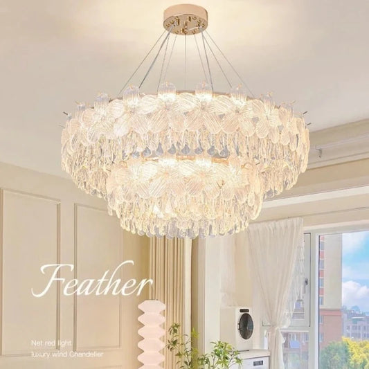 Luxury-lite crystal chandelier for grand living room main light French cream style for dining room and bedroom lighting fixtures