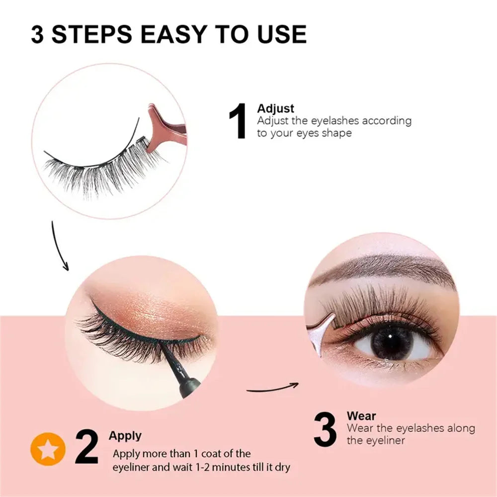 Magnetic Eyelashes With Eyeliner Kit, 5 Pairs Natural Looking Magnetic Lashes, Easy To Wear False Eyelash Set, No Glue Needed