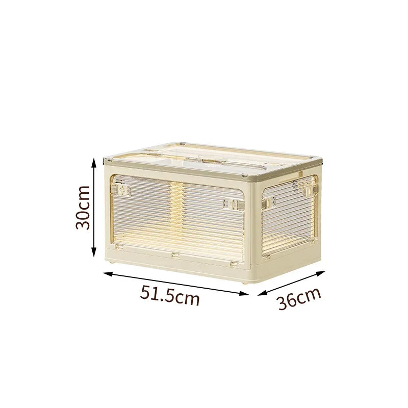 Foldable Storage Box with Clear Door - Spacious, Durable, and Easy-to-Assemble - Ideal for Organizing Clothes, Books, Toys