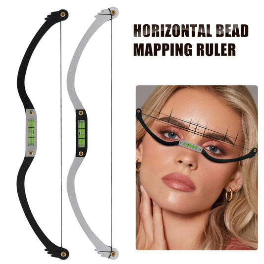 Eyebrow Shaping Kit Microblading Permannet Makeup Bow and Arrow Line Ruler Measuring Brow String Eyebrow Positioning Tool