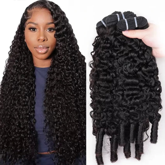 Burmese Curly Hair Bundles Raw Virgin Curly Bundles Human Hair Water Wave Human Hair Bundles Pixie Curls Bundles