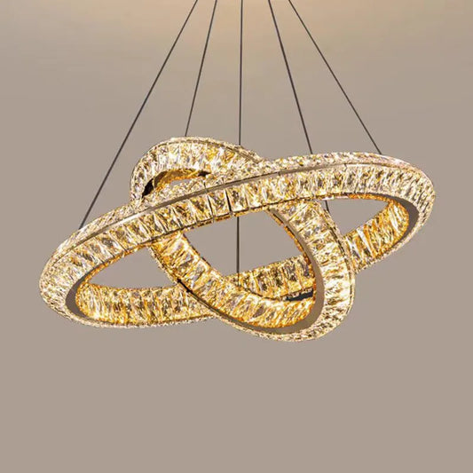 Luxury Crystal LED Pendant Lights Villa Living Dining Room Lighting Decor Lustre Chandelier Lamp Indoor Hotel Bar Lights Fixture