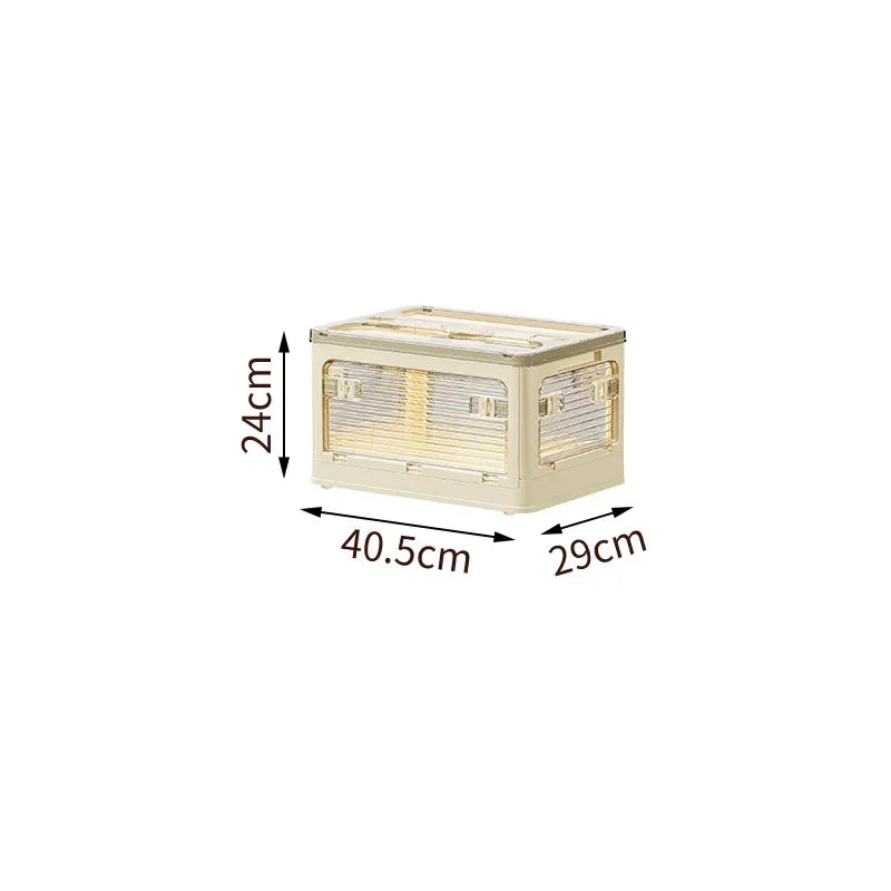 Foldable Storage Box with Clear Door - Spacious, Durable, and Easy-to-Assemble - Ideal for Organizing Clothes, Books, Toys