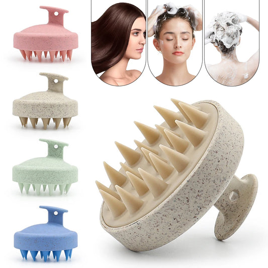 Scalp Stimulate Brush Head Massage Comb Salon Hairdressing Tool Bath Shower Brush with Handle Head Smooth Hair Massage Brush