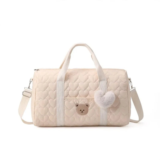 Large Capacity Mommy Bag Travel Tote Bag for Women Baby Diaper Bag Floral Print Multifunctional Crossbody Bag